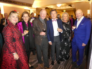 (2nd left-right) Christina and Andrew Brownsword with former Andrew Brownsword sales director John Curtis and his wife Marilyn with PG’s Warren Lomax and ((far left) Jakki Brown.