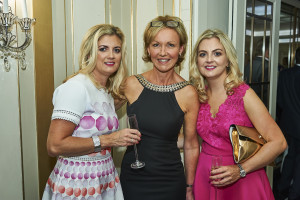 Cherry Orchard managing director, Jackie Collins (centre) is delighted by the response to the publisher’s new addition. Pictured here at last year’s Retas awards with retailers Claire Leyton and Helen Colley from Hallmark Widnes. 