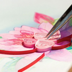 Above: A close up of the ancient art of quilling in action.