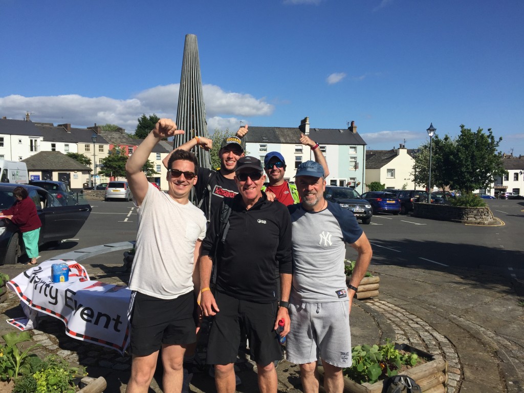 Above: Alan (far right) was a big supporter of the Cardgains’ charity challenges joining with fellow publishers and retailers for the greater good.