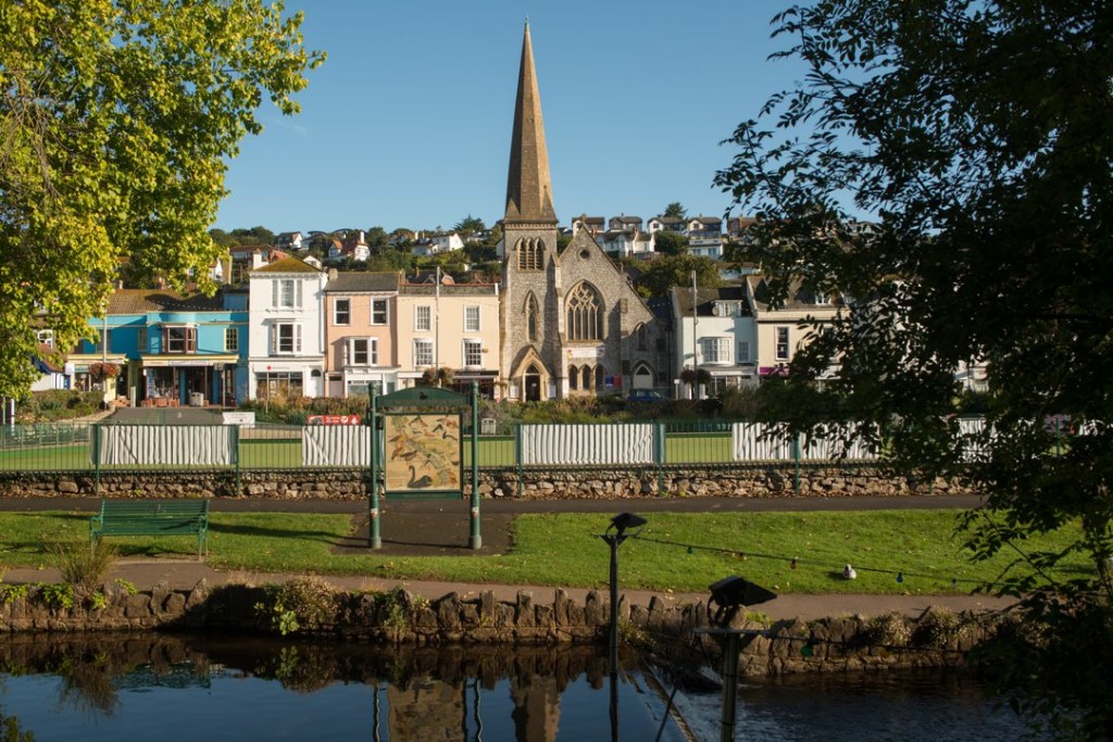 Above: The blue fascia of Presents stands out in Dawlish.