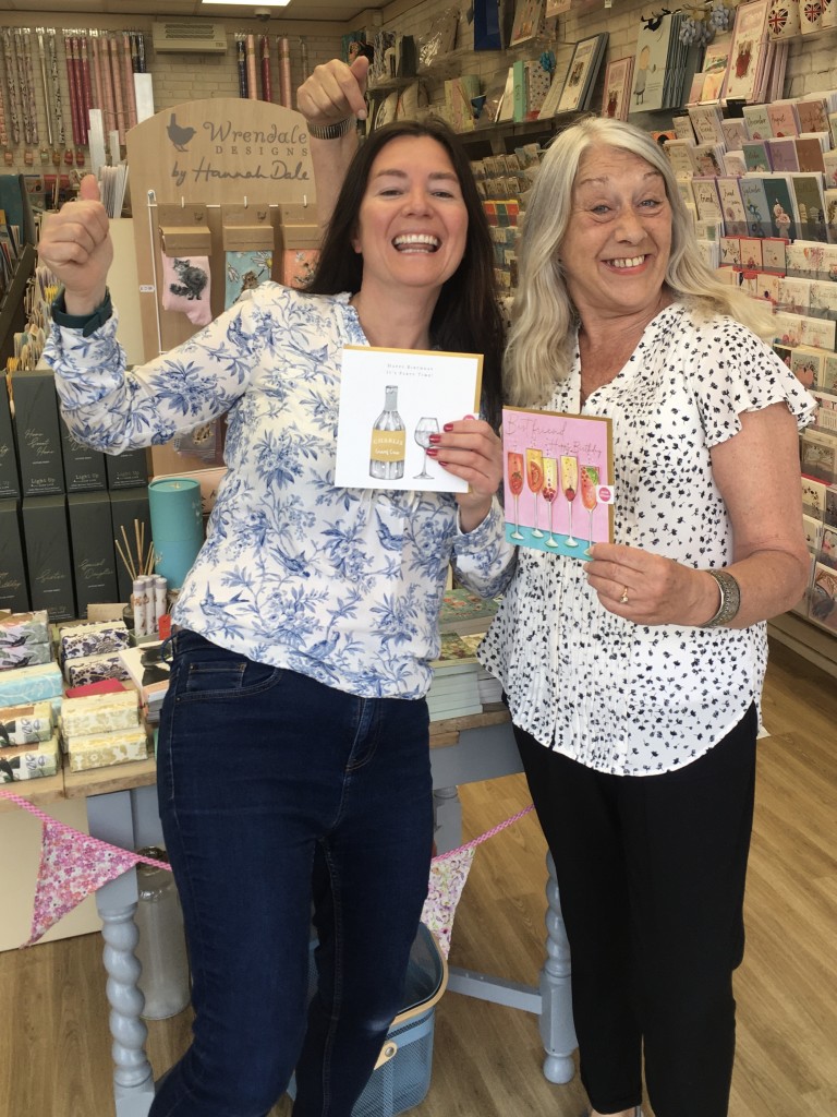 Above: Deborah Tingay (left) with her ‘Lady Di’ aka Dianne Frewin in the shop.