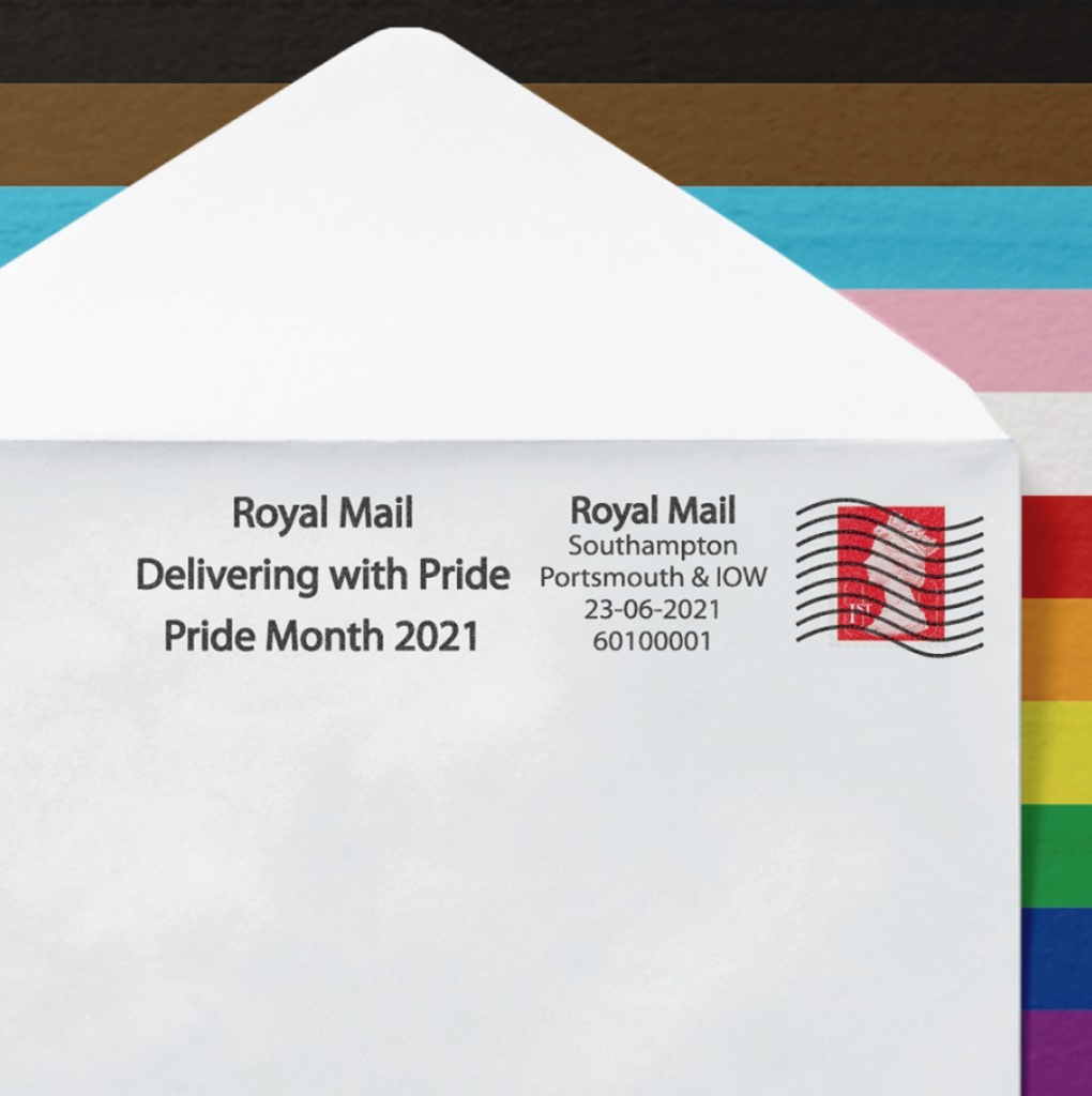 Above: Royal Mail is supporting Pride Month this year with a special postmark.