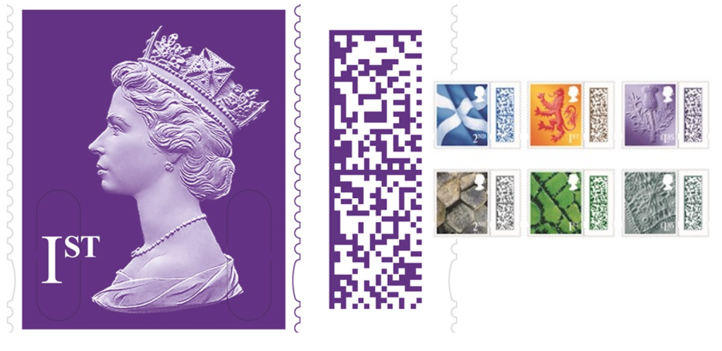 Above: The new barcoded stamps featuring Queen Elizabeth II remain valid