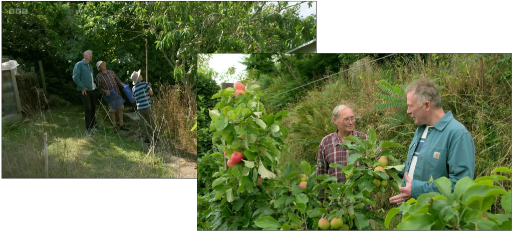 Above: Gardeners’ World presenter Toby Buckland with Cliff and his grandson Oliver