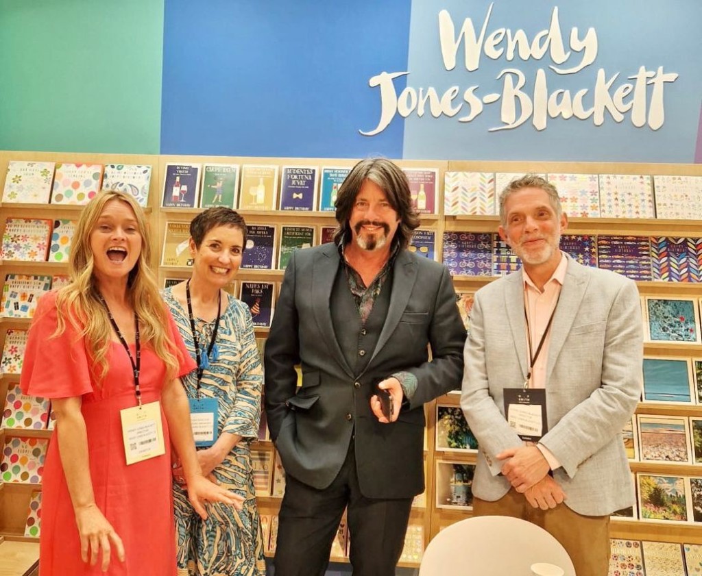 Above: Wendy and Steve with Jacqui Godlove and celebrity designer Lawrence Llewelyn-Bowen at PG Live last week