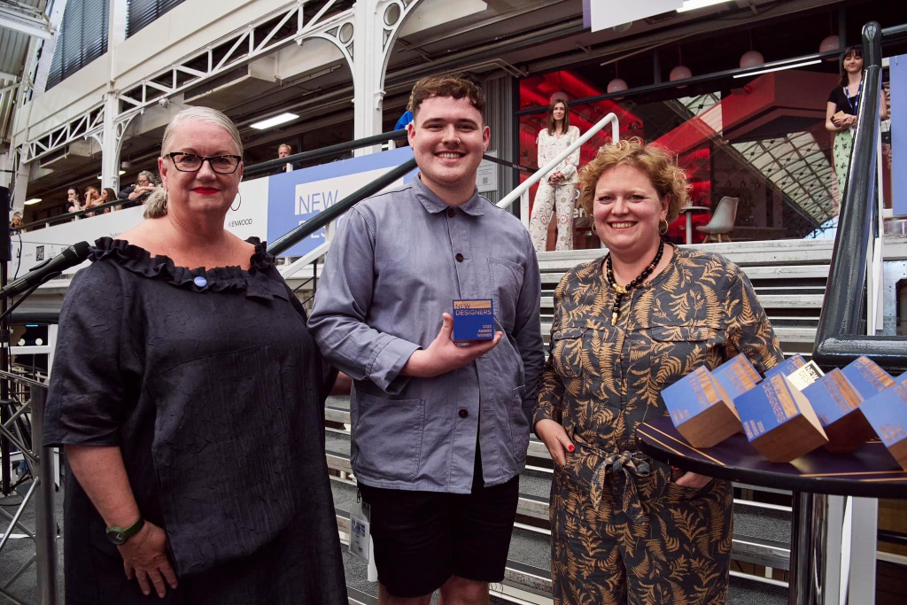 Above: Hallmark’s Eve Gray (left) and Margo Selby with winner Aiden McIntosh