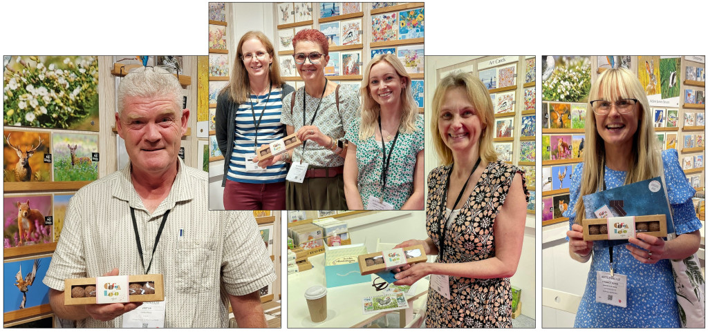 Above: Alban Hill Nurseries, Pengetheley Garden Centre (left), Kenilworth Books (top), and The Little Gift Company (right) all took home delicious chocs