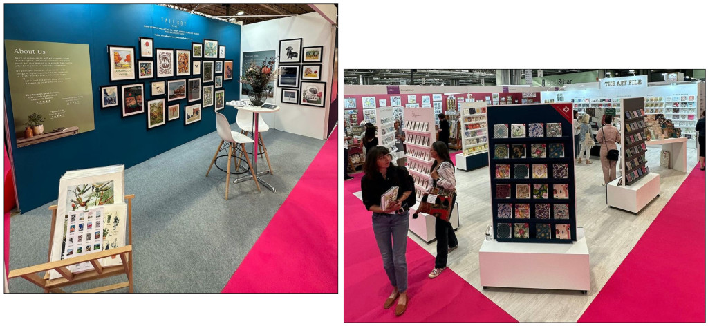 Above: The Tall Boy prints stand (left) was adjacent to The Art File at the show