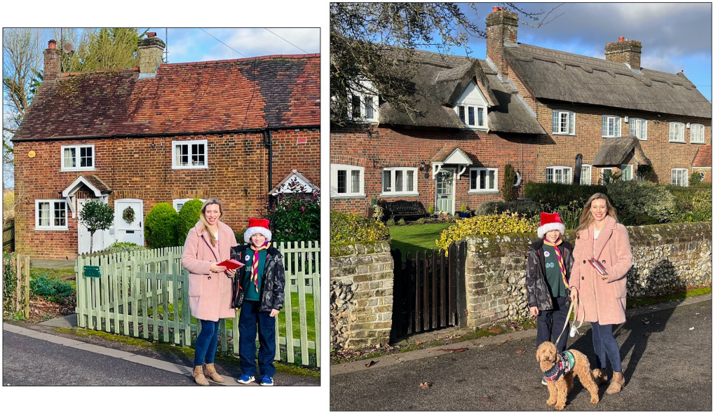 Above & top: Heather, Leo and pooch Albie enjoyed their delivery rounds