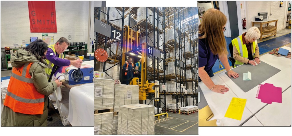 Above: Dandelion’s Jo Wilson (left) and Paper Salad’s Karen Wilson (right) getting hands on behind the scenes – but the forklift was the day’s big hit