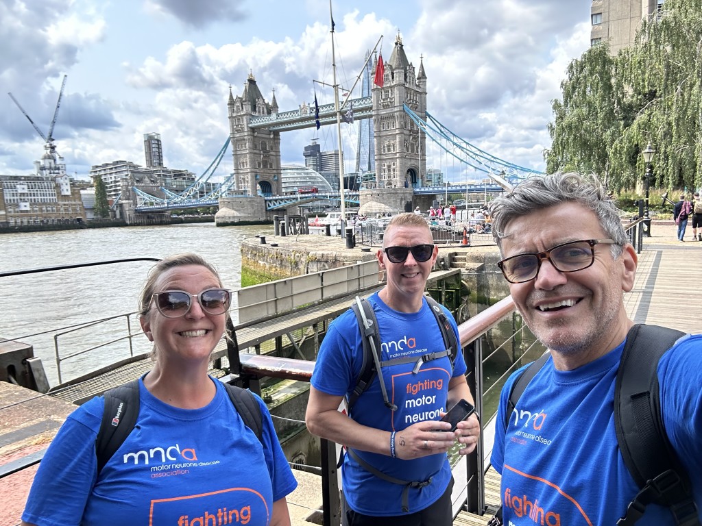 Above & top: Last year’s challenge saw 50 walkers, including Creative Sparrow’s Hannah Curtiss, Tony Cottrell (centre) from Words ’N’ Wishes, and Nigel Quiney’s Carl Pledger, trek around London