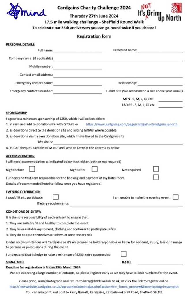 Above: The It’s Not Grim Up North registration form