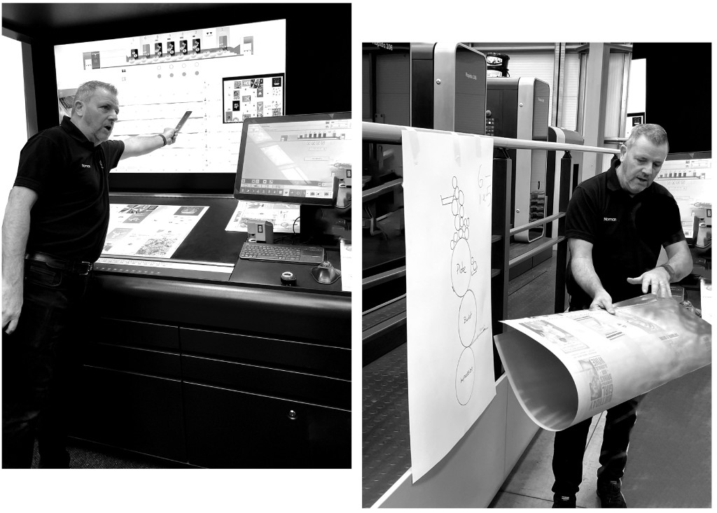 Above: Windles’ team explained the litho process