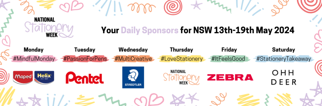 Above: It’s National Stationery Week – check out the hashtags!