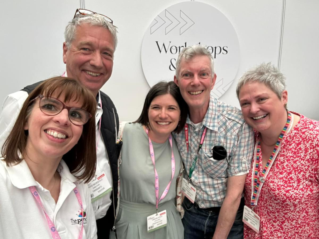 Above & top: Sarah (right) at last week’s London Stationery Show with (from left) Sally Stephenson of The Pencil Case in Cowbridge, David Worsfold from Farrants in Cobham, Sandra Jervis from Creative Cove in Lampeter and Ray Williams of JPS in Chesham, who joined her on the indie retailers’ panel