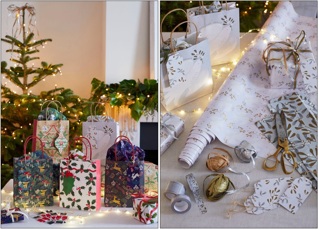 Above: The new Christmas wrap collection is 100% eco-friendly