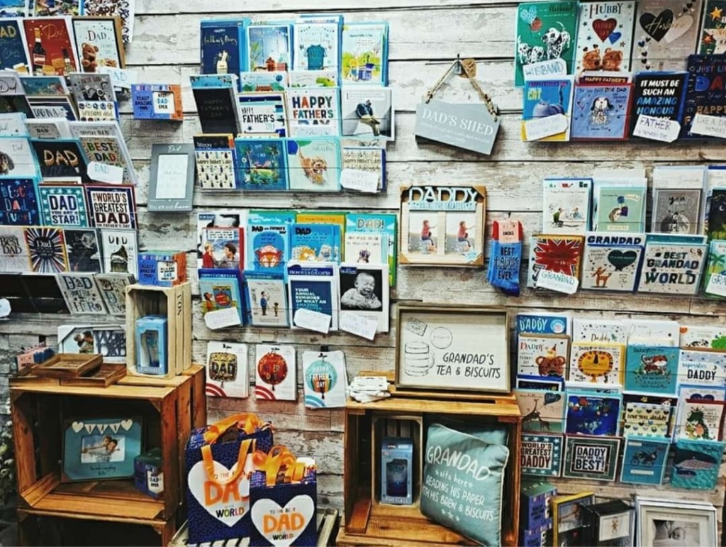 Above: Mantons sold out of Father’s Day cards and gifts