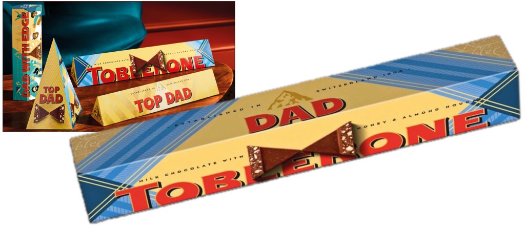 Above: Personalised Toblerones are a hit at Cards ’N’ Things