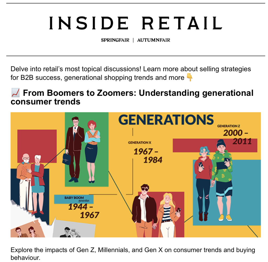 Above: Inside Retail content is free to access on the Autumn Fair website