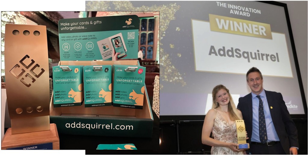 Above: Jen King is nutty about her first business award for AddSquirrel