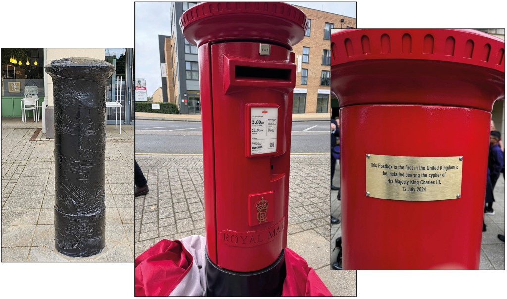 Above: The iconic shape can be seen through the covering and the plaque explains the significance