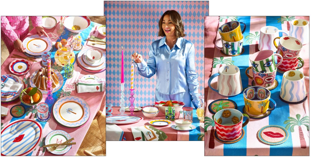 Above: The Electric Coast collection started with cards and now covers a whole range from candles to kitchen textiles