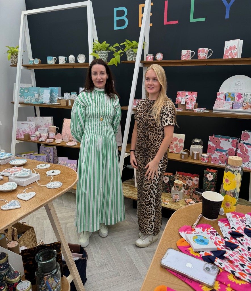 Above & top: Belly Button Designs’ latest giftware brand was launched at the Harrogate show by founder Rachel Hare (left) with daughter Daisy, now part of the sales and buying team