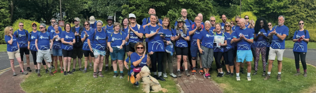 Above: Members of the greeting card community strode out for Cardgains’ Charity Challenge hike