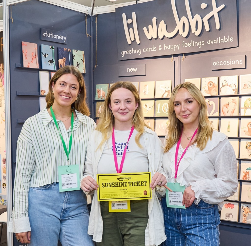 Above: Scribbler’s buying manager Tori Heath-Smith (right) and buyer Laura Clarke (left) spent their Sunshine Ticket with Lil Wabbit’s Georgi Doig