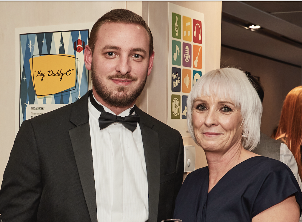 Above: Jack Wilson, who is now operations director of Paper Salad, with his mum and co-director Karen at The Henries