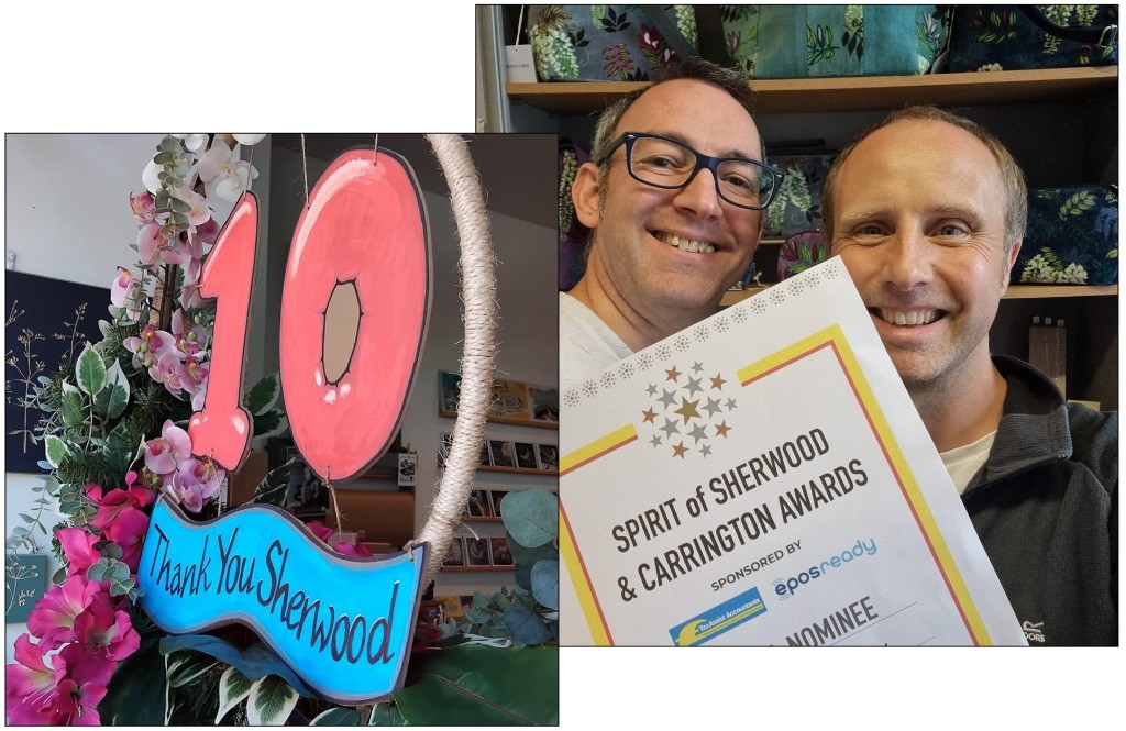 Above: Rob and Pete Sampson are celebrating their store’s 10th birthday by going carbon neutral