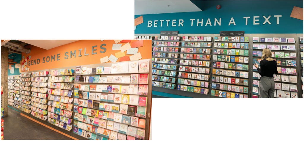 Above: Greeting cards feature far more prominently in the Cheapside layout