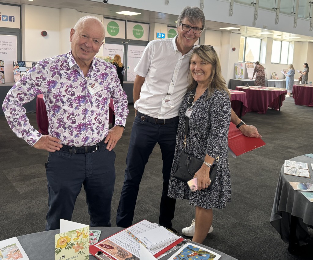 Above: House of Cards’ Nigel Williamson (centre) with Hugs & Kisses’ Caroline Ranwell and PG’s Warren Lomax