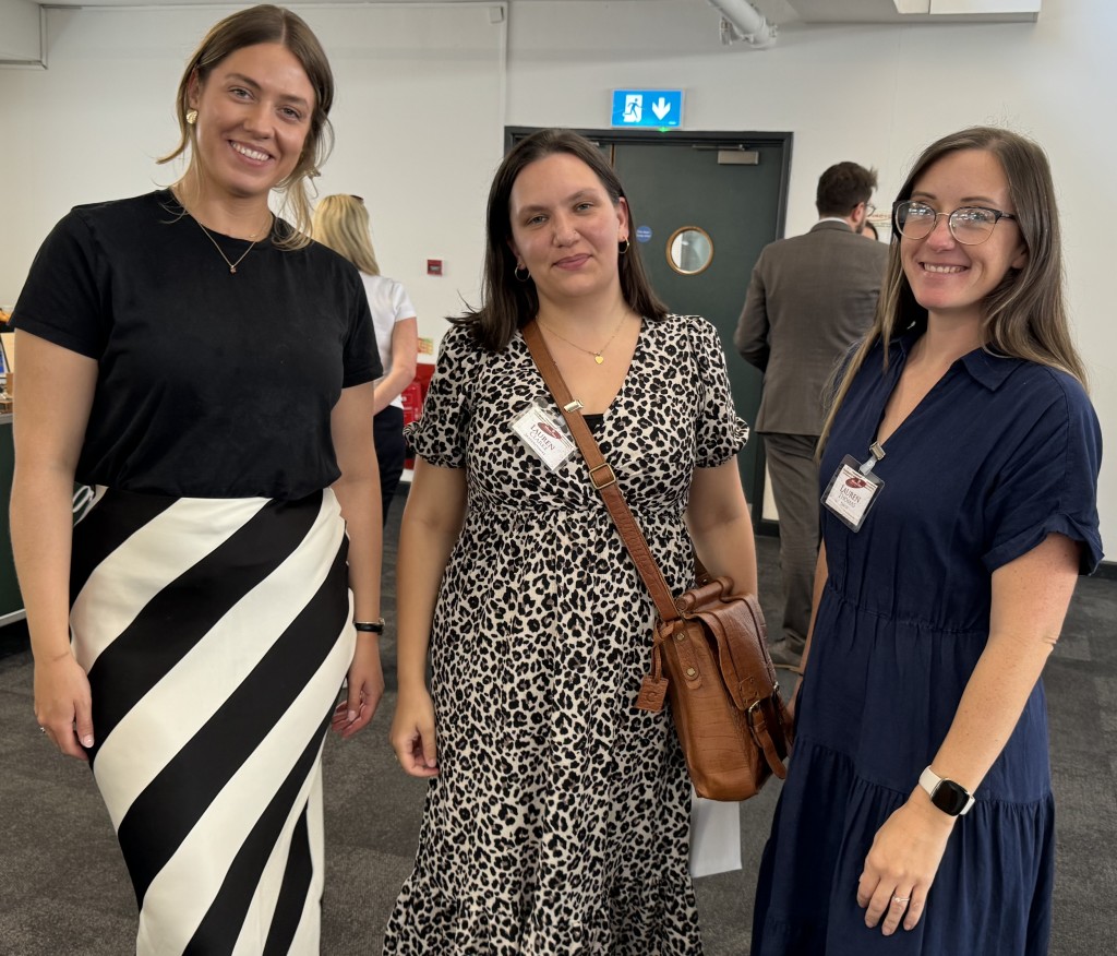 Above: The name game…(right-left) Laura Clarke of Scribbler, Lauren Clarke of Waterstones and Lauren Thomas of Tesco