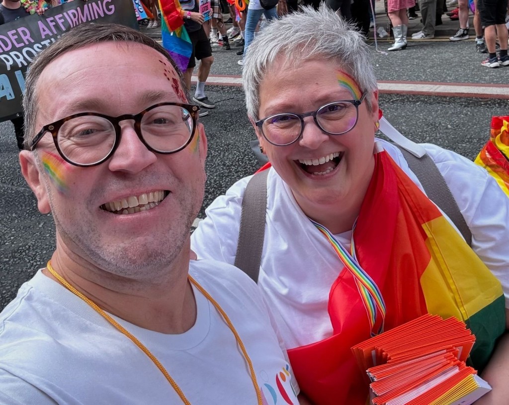 Above: Sarah Laker always has a daft selfie with Dean Morris at trade shows so kept up the tradition in Manchester