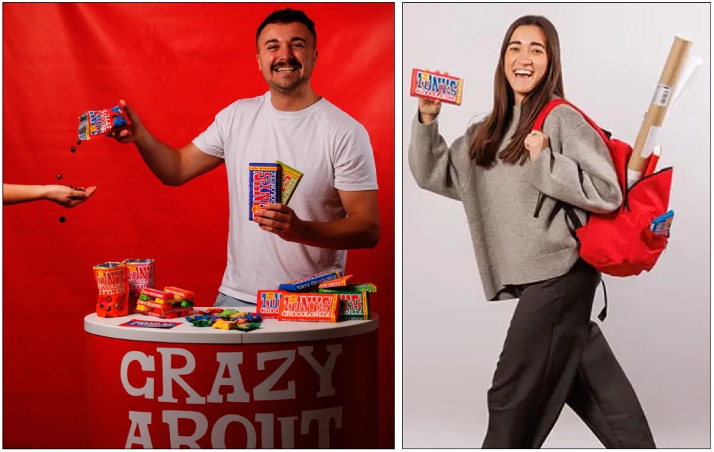 Above: Tony’s Chocolonely’s Monty and Georgina have been invited for the opening keynote