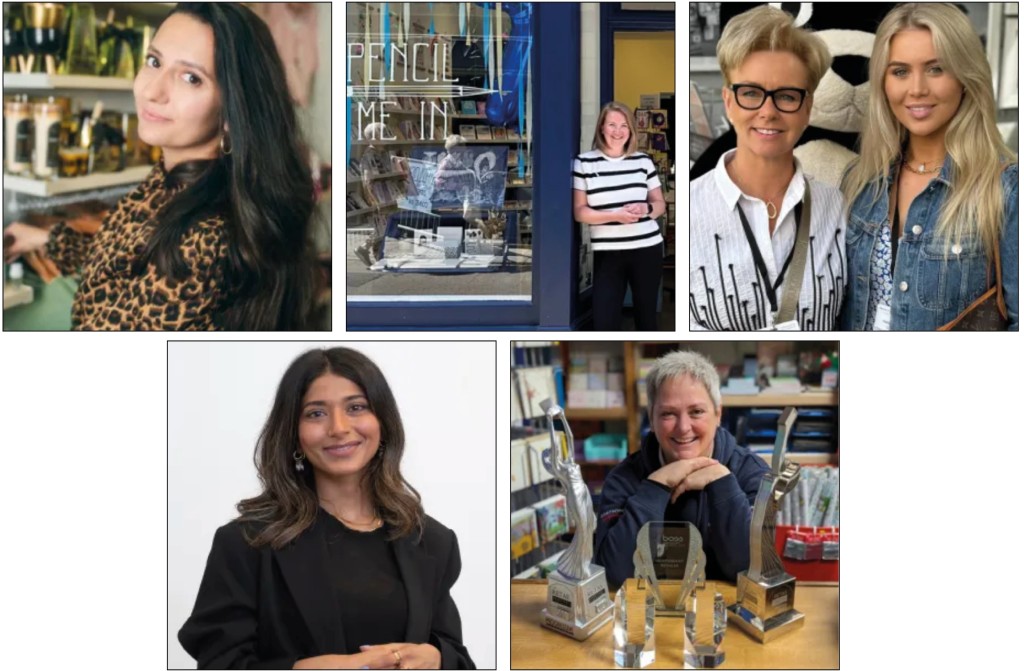 Above: The Spotlight Awards judges are (clockwise from top left) Priya Aurora-Crowe, Sarah Holmes, Clare and Hannah Bishop, Sarah Laker and Preena Patel