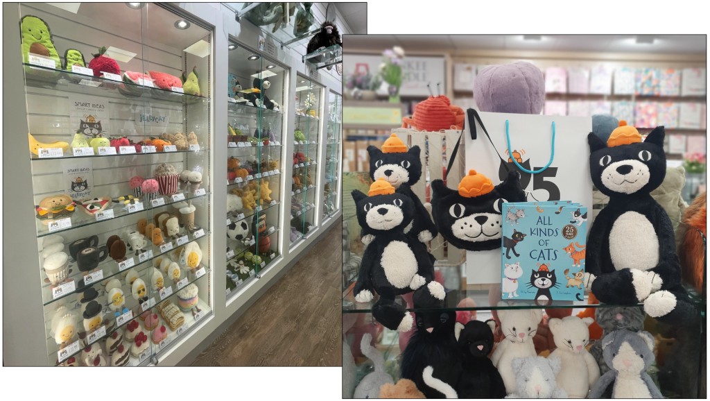 Above & top: Jellycat’s going from strength to strength as shown by the vast display at the Banbury store