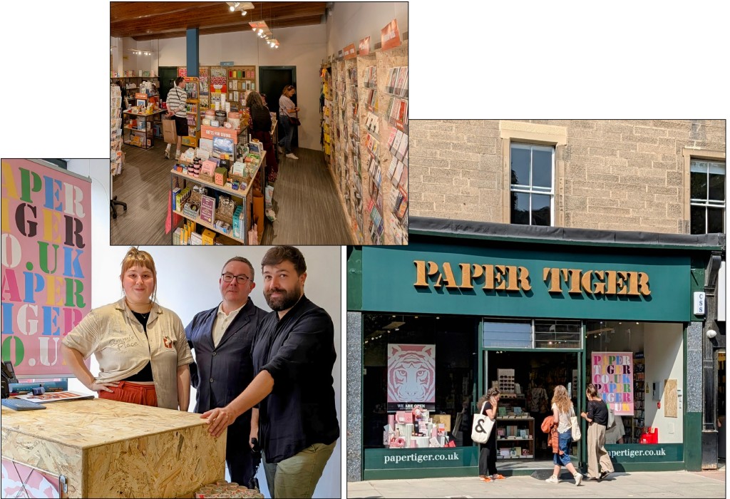 Above: Michael Apter (centre) with the new team at Paper Tiger in Stockbridge