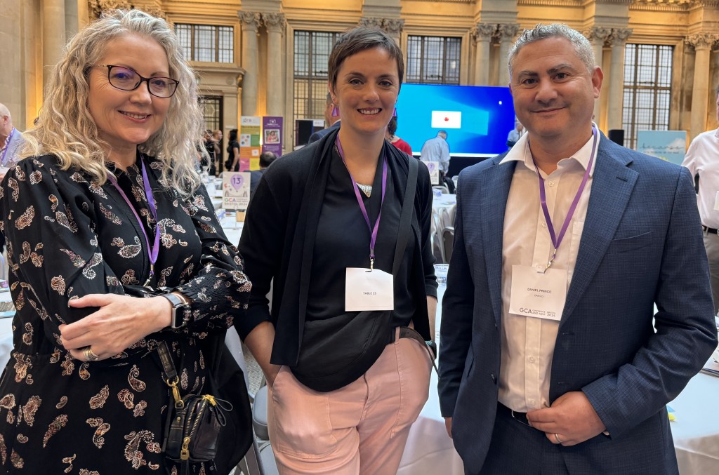 Above: Delegates Jackie Cairns of Heartwork, Thortful’s Pip Heywood, and Daniel Prince from Danilo