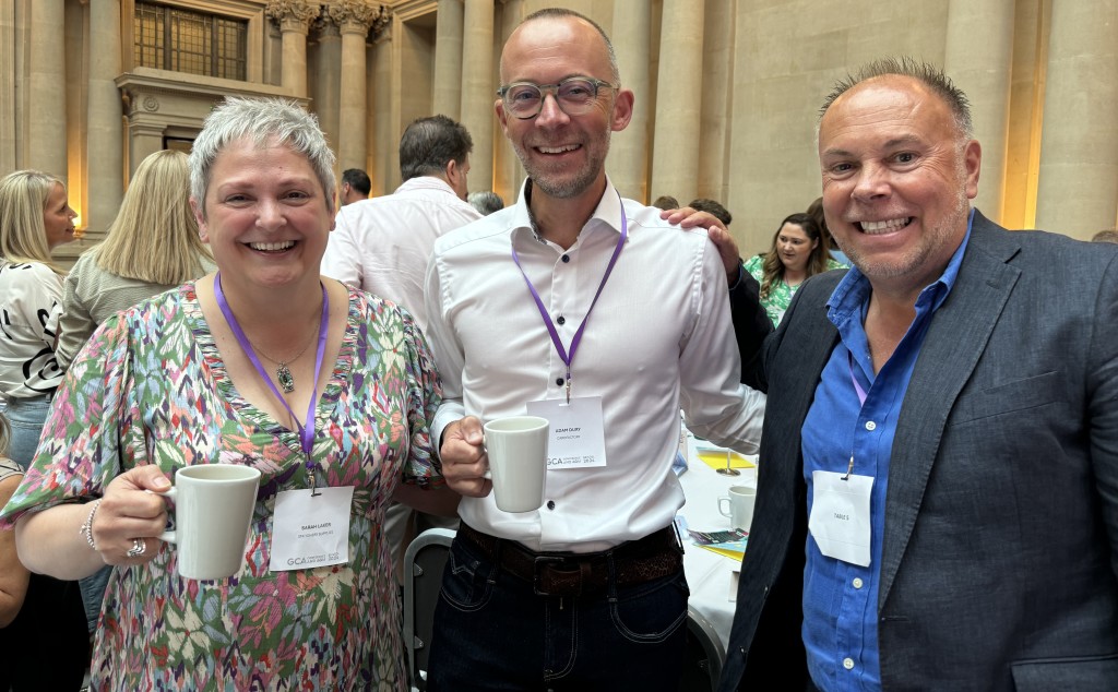 Above: Cardfactory’s chief commercial officer Adam Dury (centre) with fellow retailers indie Sarah Laker and Cardzone group CEO Paul Taylor at the GCA AGM last week