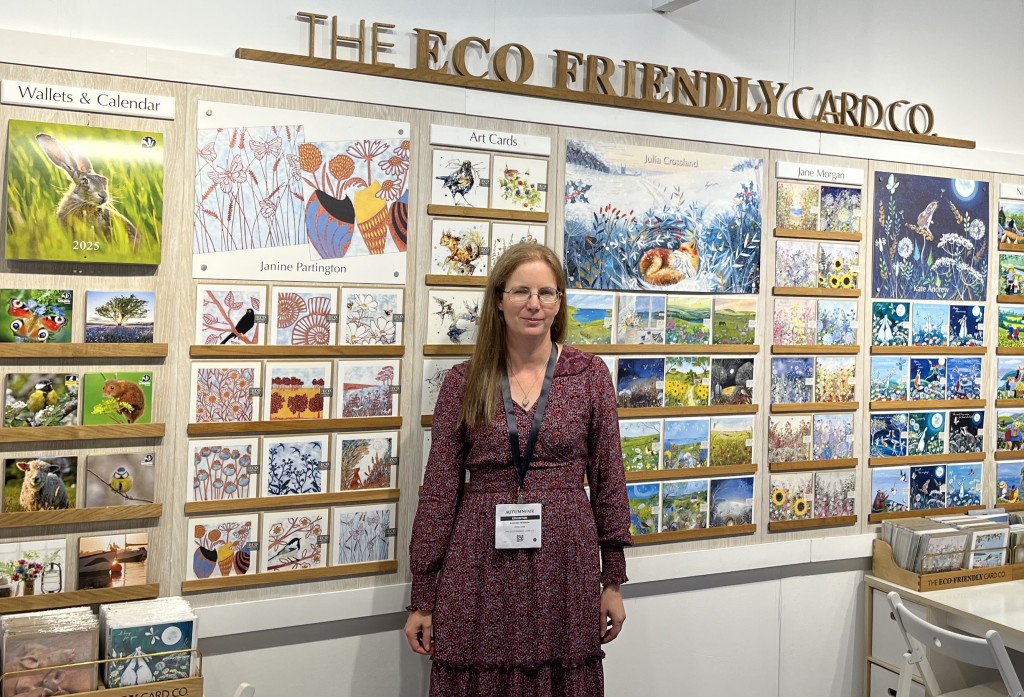 Above: The Eco-friendly Card Company’s Sue Morrish