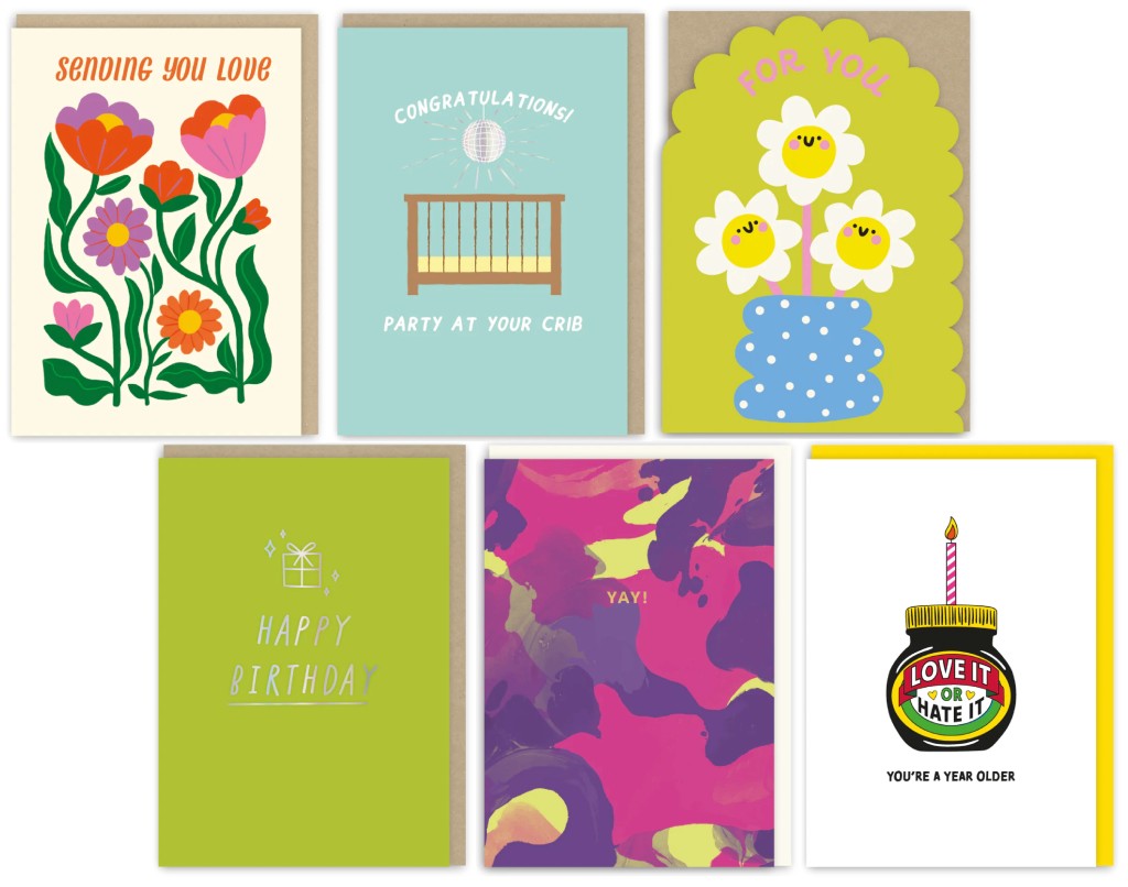 Above: There’s a wide range of designs across the 12 card collections