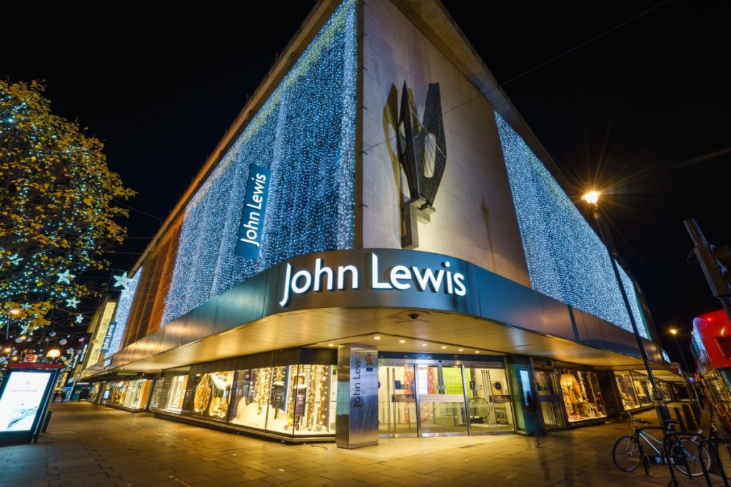 Above: John Lewis is a Christmas shopping destination