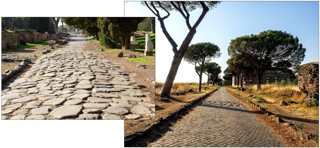 Above: Straight roads are a Roman legacy