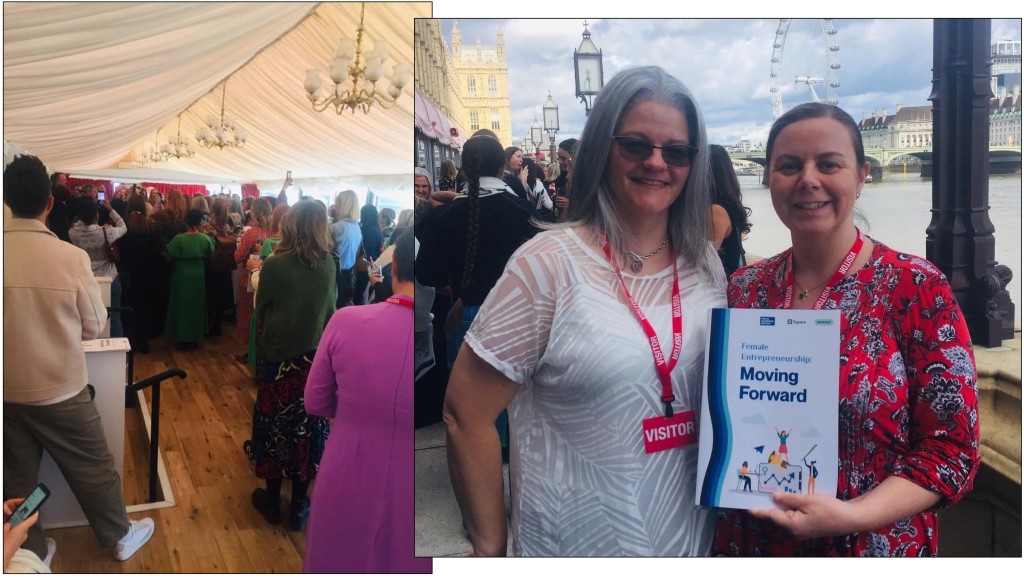 Above: Olivia (right) and Jo at the House Of Lords