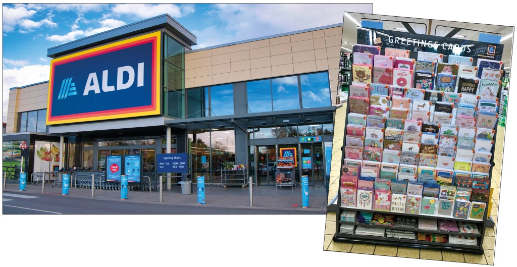 Above & top: Aldi is plotting a major expansion, and its everyday greetings offer from Cardfactory