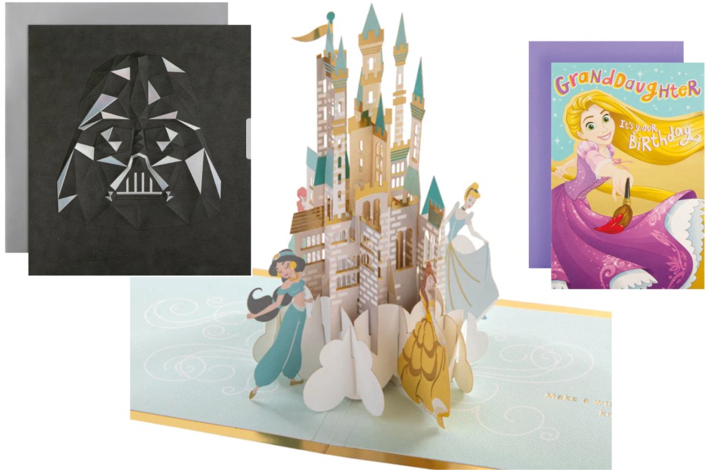 Above: Disney Princess and Star Wars are available from Hallmark