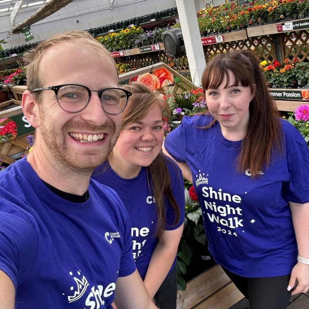 Above & top: Longacres staff Jack, Jade and Laura are set for a night marathon around London